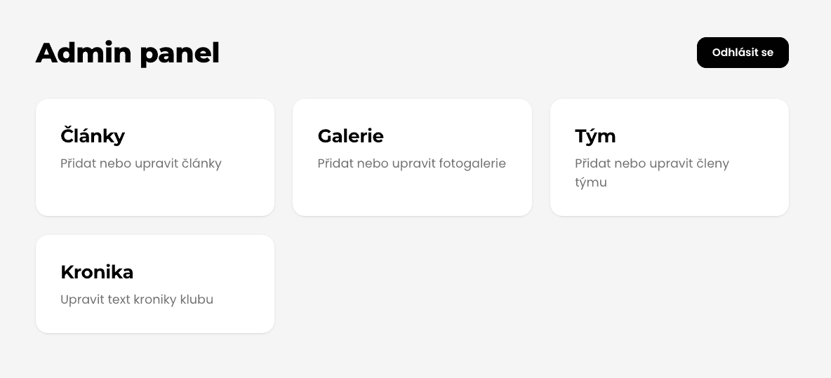 Hyena Racing Admin Panel